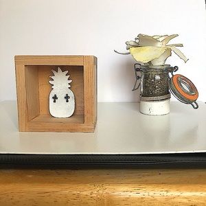 Black shimmery cross earrings